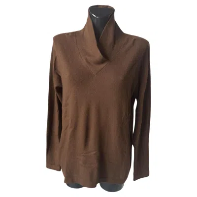 Pre-owned Genny Viscose And Cashmere Sweater In Black