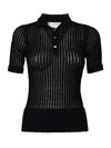 GENNY VISCOSE POLO SHIRT WITH PLEATS