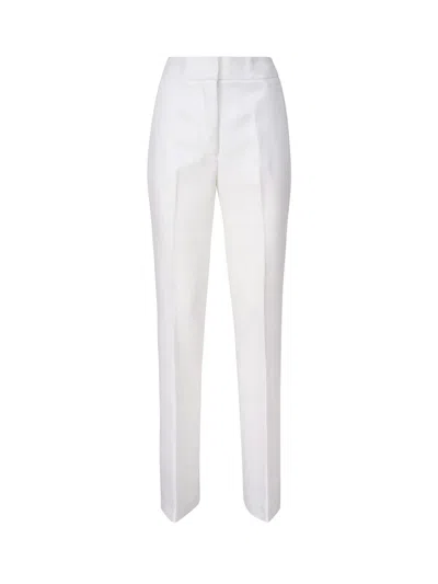 Genny Viscose Tailored Pants In White