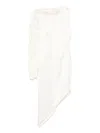 Genny One-shoulder Midi Dress In White