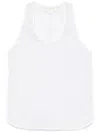 Genny Floral-embroidered Organza Tank Top
