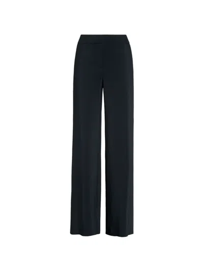 Genny Wide-leg Trousers In Black