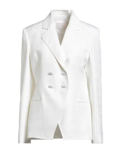 Genny Woman Blazer Ivory Size 8 Viscose, Polyamide, Cotton In White