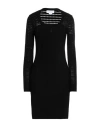 Genny Woman Mini Dress Black Size 6 Wool, Polyester In Black