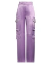 Genny Woman Pants Light Purple Size 2 Viscose In Purple