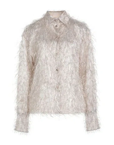 Genny Woman Shirt Beige Size 6 Polyester In White