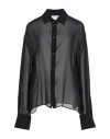 Genny Woman Shirt Black Size 10 Silk In Black
