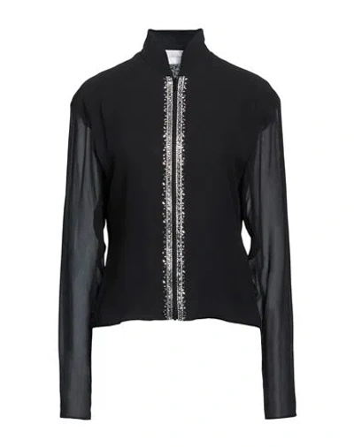 Genny Woman Shirt Black Size 2 Silk