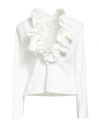 Genny Woman Shirt White Size 10 Cotton, Elastane In White