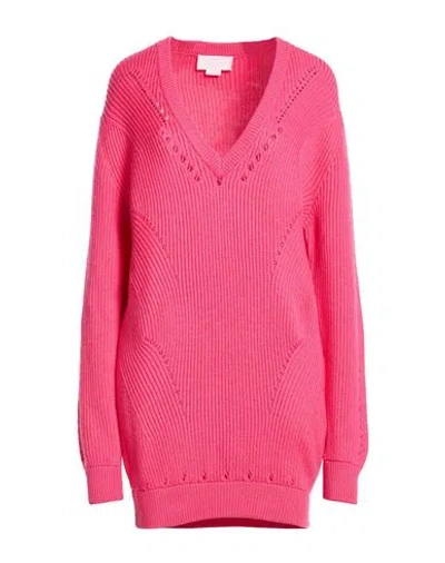 Genny Woman Sweater Fuchsia Size 2 Wool In Pink