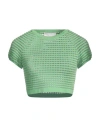 Genny Woman Sweater Green Size 6 Viscose, Elastane