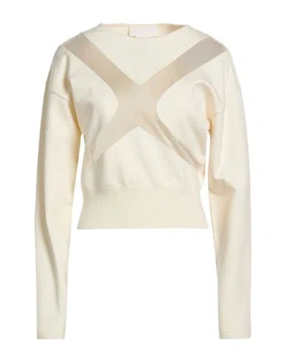 Genny Woman Sweater Ivory Size 4 Viscose, Polyester, Polyamide In White