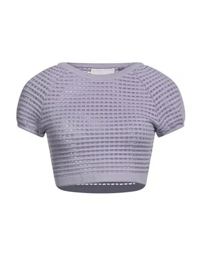 Genny Woman Sweater Lilac Size 6 Viscose, Elastane In Purple