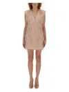 Genny Women's Dress With Brooch In Pink