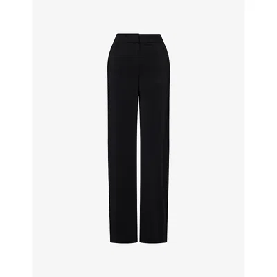 Genny Womens  Rossana Wide-leg Stretch-woven Trousers In Black