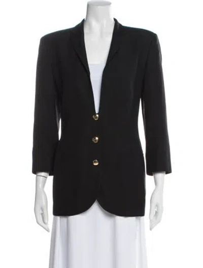 Pre-owned Genny Wool Blazer In Black