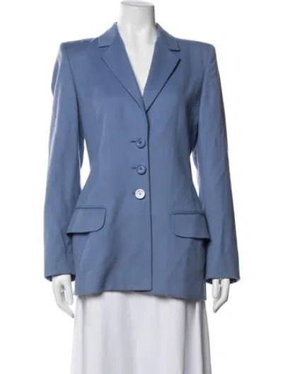 Pre-owned Genny Wool Blazer In Blue