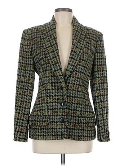 Pre-owned Genny Wool Blazer Jacket In Green