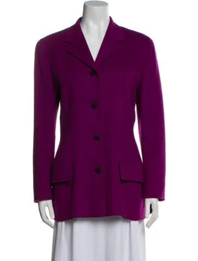 Pre-owned Genny Wool Blazer In Purple