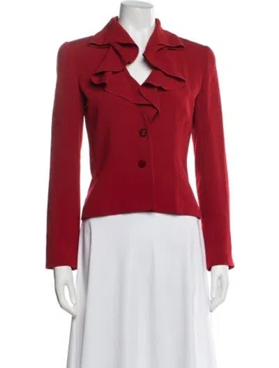 Pre-owned Genny Wool Blazer In Red