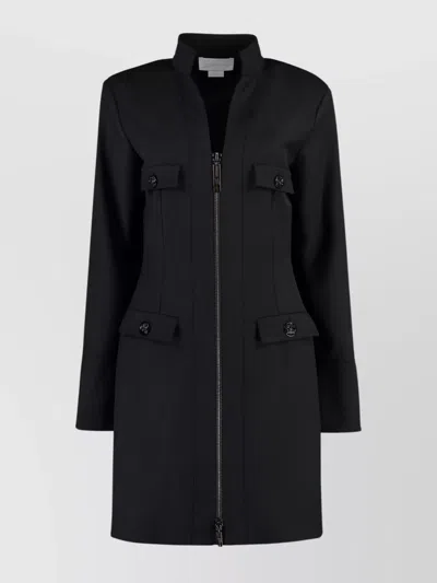 GENNY WOOL-BLEND DRESS WITH BUTTONED FLAP POCKETS