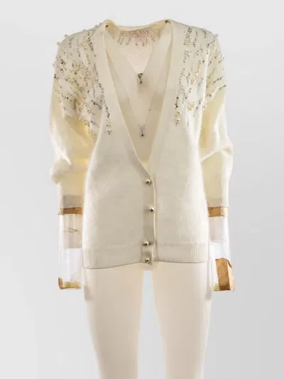 Genny Wool Cardigan In Neutral