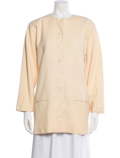 Pre-owned Genny Wool Evening Jacket In Neutral