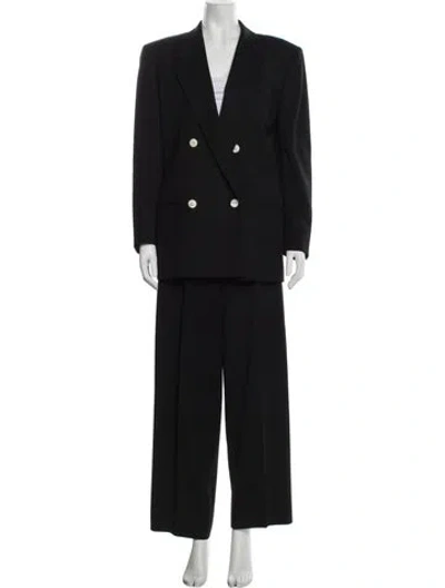 Pre-owned Genny Wool Pantsuit In Black