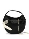 Genny X-jewel Satin Mini Bag In Black