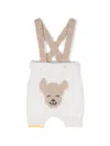 Gensami Alpachino Patterned Intarsia-knit Dungarees In Neutrals
