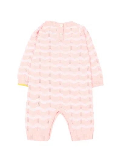 Gensami Babies' Chevron-patterned Romper In Pink
