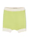 Gensami Contrast-trim Knitted Shorts In Green