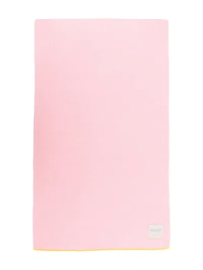 Gensami Contrasting-border Baby Blanket In Pink