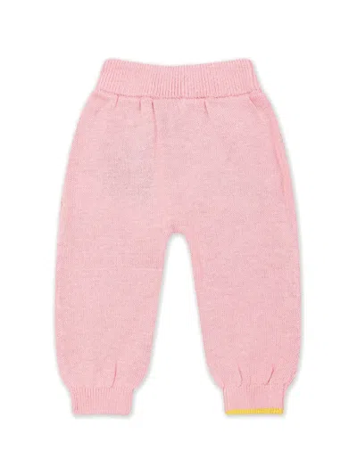 Gensami Babies' Elasticated-waistband Knitted Trousers In Pink