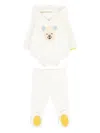 Gensami Embroidered Hooded Tracksuit In White