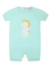 Gensami Intarsia-knit Romper In Blue