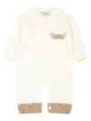 Gensami Intarsia-knit Romper In White