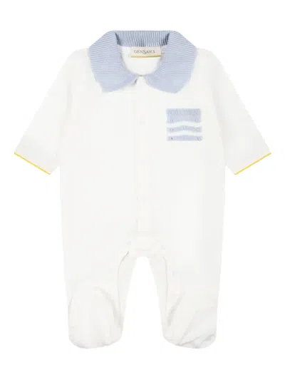 Gensami Knitted Babygrow In White