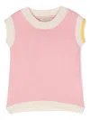 Gensami Knitted Shortsleeved Top In Rosa