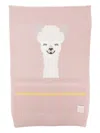 Gensami Llama-appliqué Knitted Blanket In Pink