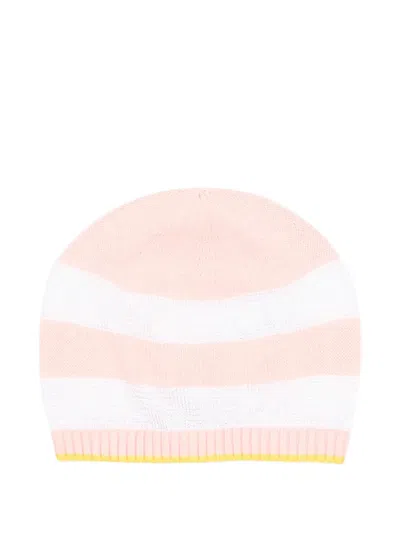 Gensami Babies' Striped Beanie Hat In Pink