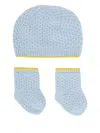 Gensami Wool Hat Set In Blue