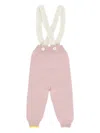 Gensami Wool Suspender Trousers In Pink