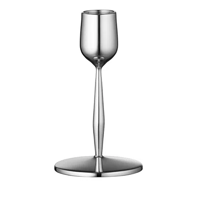 Gense Dorotea Medium Steel Candle Holder In Silver