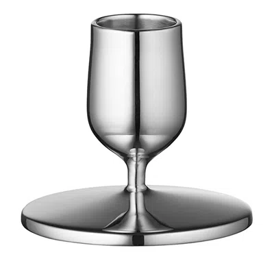 Gense Dorotea Small Steel Candle Holder In Silver