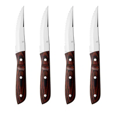 Gense Old Farmer Classic Steak Knives, Set Of 4 In Brown