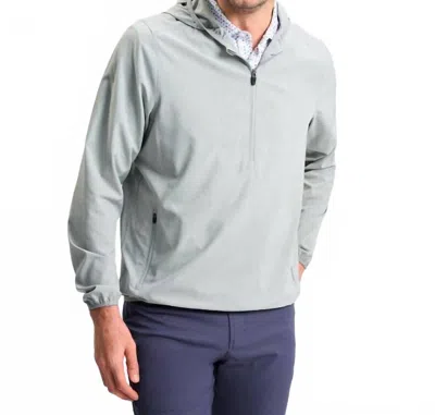 Genteal Capetown Half Zip Shell Hoodie In Alloy In Blue