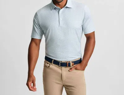 Genteal Highland Herd Printed Performance Polo In Cloudy Beige In Green