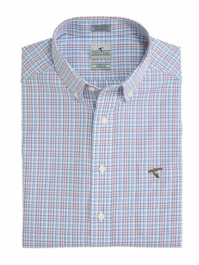 Genteal Men's Addison Cotton Sport Shirt In Horizon In Blue