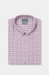 Genteal Men's Brookline Softouch Performance Sport Shirt In Pomegranate In Purple